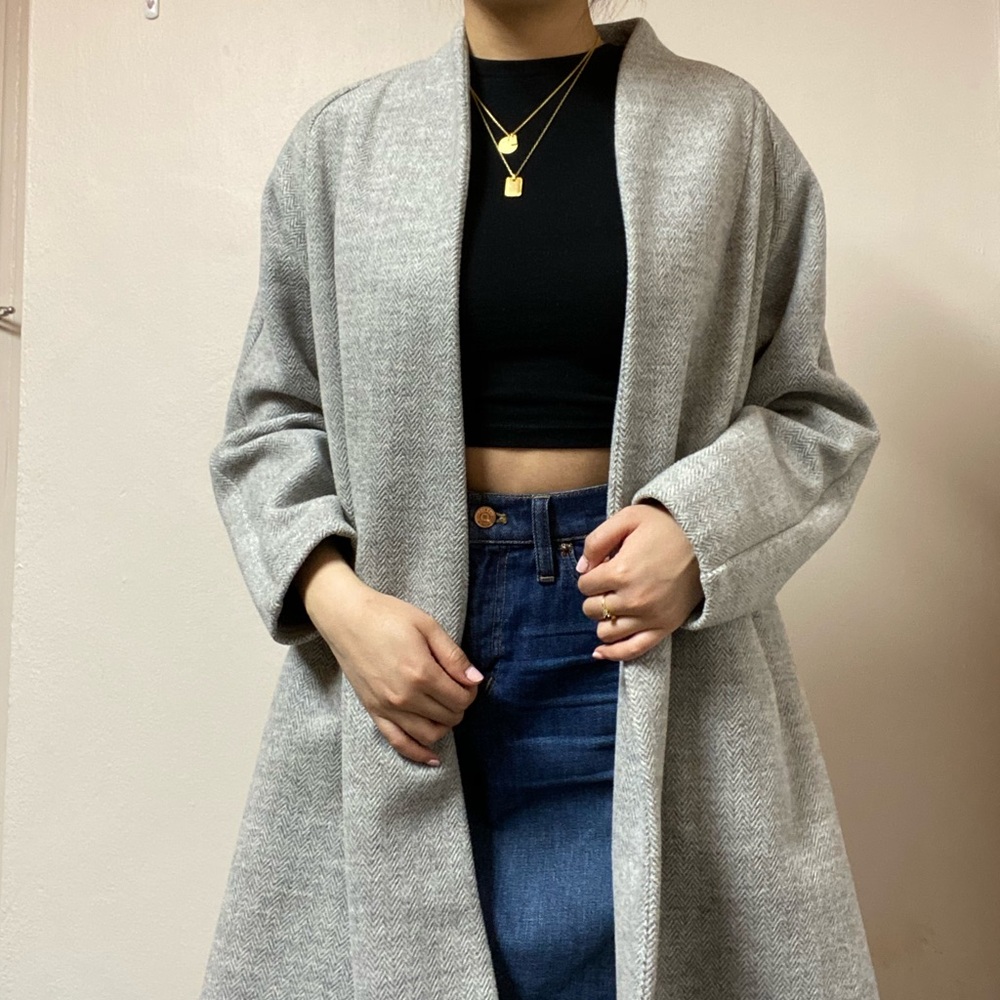 Madewell grey pea coat